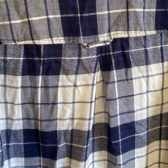 American Eagle boyfriend fit- softest-blue and white flannel size XS - Picture 8 of 12